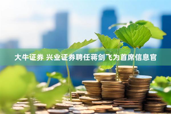 大牛证券 兴业证券聘任蒋剑飞为首席信息官